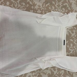 Ann Taylor White Textured Blouse